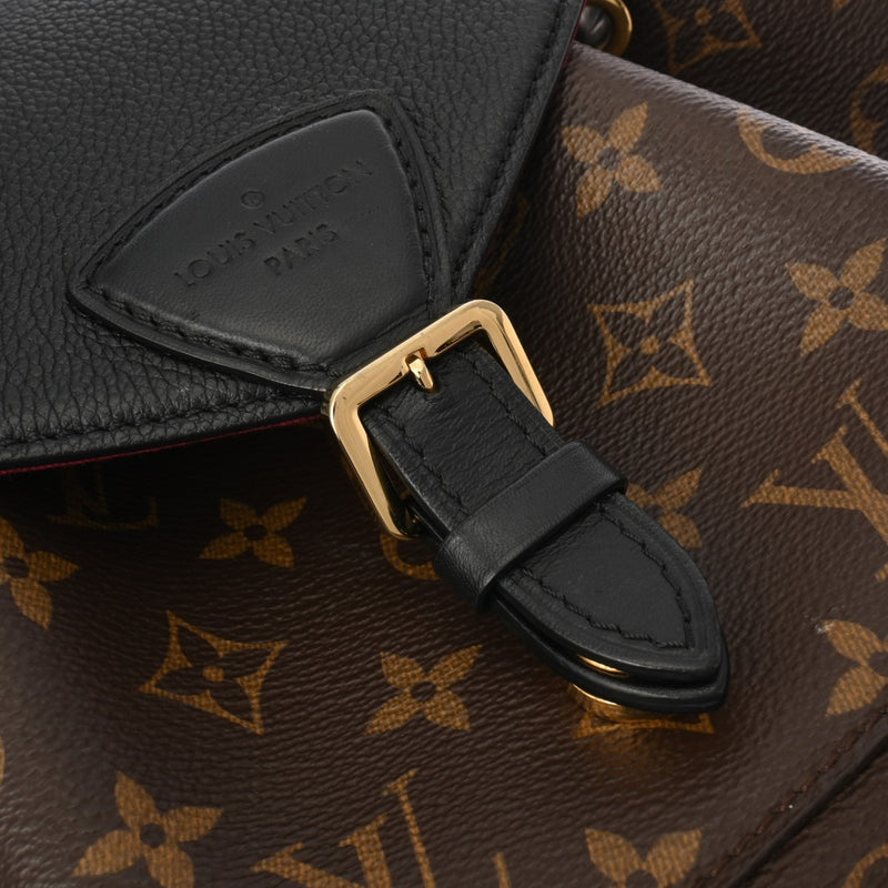 LOUIS VUITTON ルイヴィトン モノグラム モンスリ NM PM ノワール M45515 レディース モノグラムキャンバス リュック・デイパック Aランク 中古 銀蔵