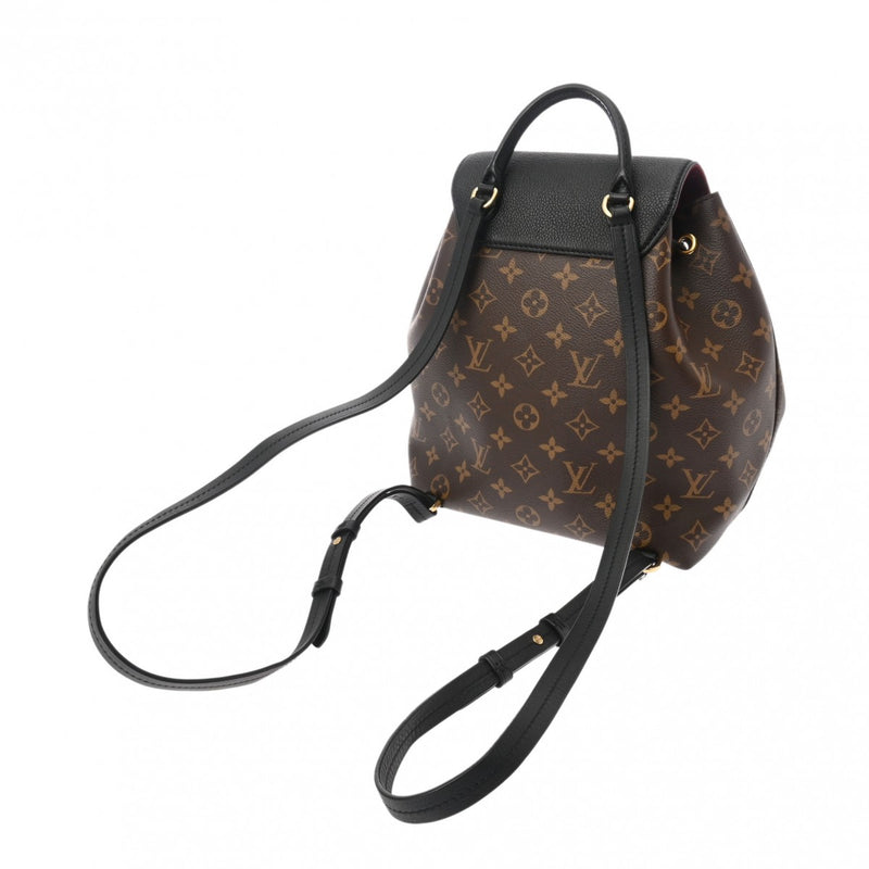 LOUIS VUITTON ルイヴィトン モノグラム モンスリ NM PM ノワール M45515 レディース モノグラムキャンバス リュック・デイパック Aランク 中古 銀蔵