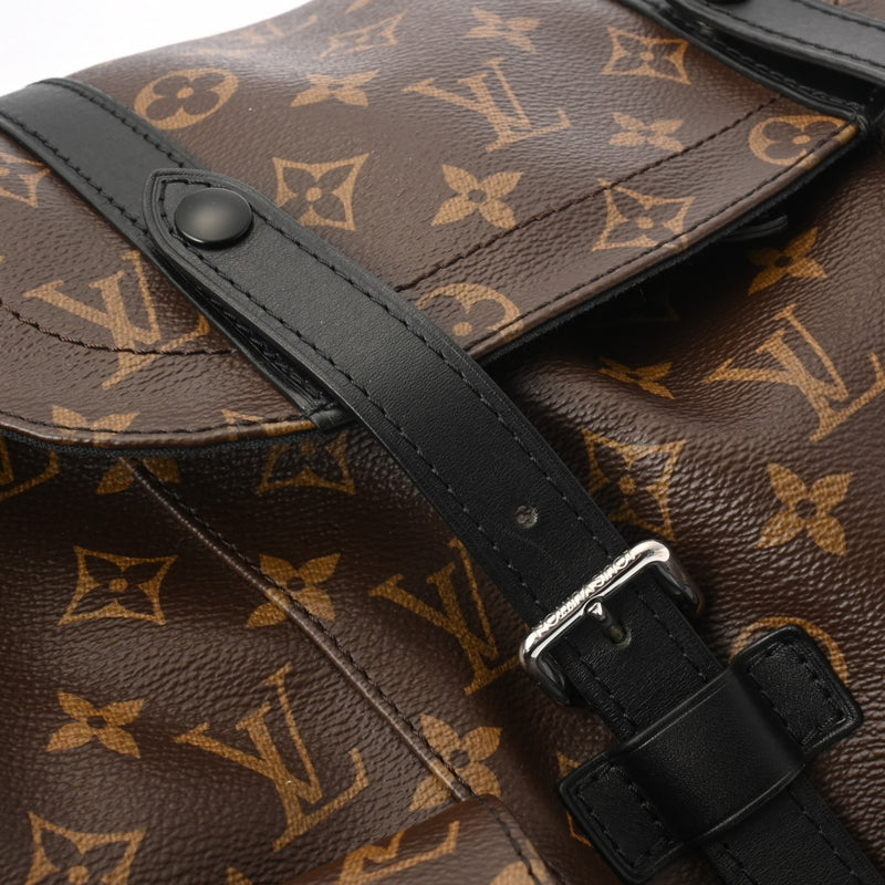 LOUIS VUITTON ルイヴィトン モノグラムマカサー クリストファー MM ブラウン/ブラック M43735 メンズ モノグラムキャンバス リュック・デイパック ABランク 中古 銀蔵