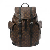 LOUIS VUITTON ルイヴィトン モノグラムマカサー クリストファー MM ブラウン/ブラック M43735 メンズ モノグラムキャンバス リュック・デイパック ABランク 中古 銀蔵