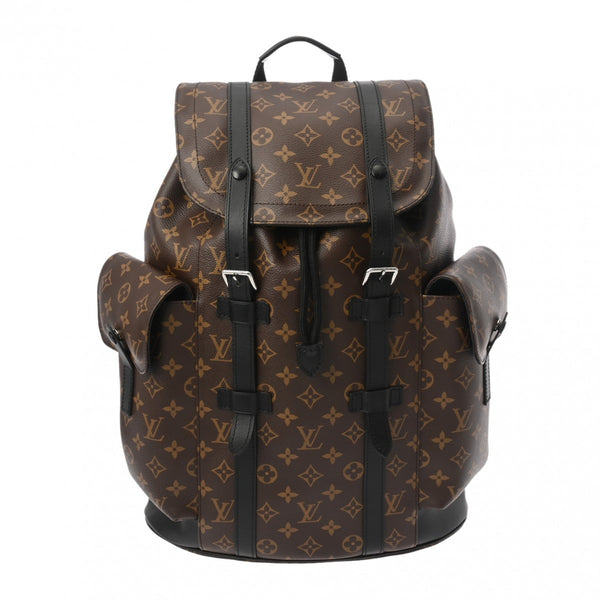 LOUIS VUITTON ルイヴィトン モノグラムマカサー クリストファー MM ブラウン/ブラック M43735 メンズ モノグラムキャンバス リュック・デイパック ABランク 中古 銀蔵