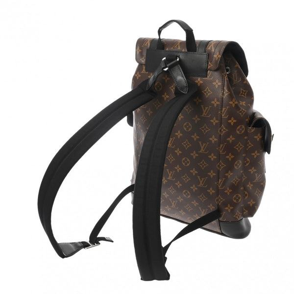 LOUIS VUITTON ルイヴィトン モノグラムマカサー クリストファー MM ブラウン/ブラック M43735 メンズ モノグラムキャンバス リュック・デイパック ABランク 中古 銀蔵