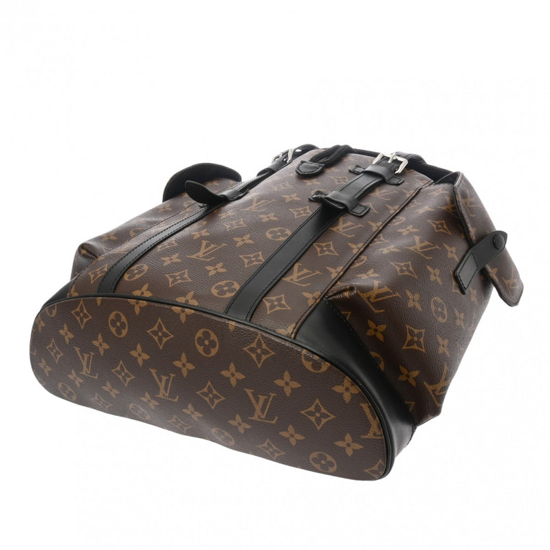 LOUIS VUITTON ルイヴィトン モノグラムマカサー クリストファー MM ブラウン/ブラック M43735 メンズ モノグラムキャンバス リュック・デイパック ABランク 中古 銀蔵