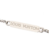 LOUIS VUITTON ルイヴィトン モノグラム チェーン LVイニシャル ブルー/ピンク/シルバー金具 M01507 レディース メタル ネックレス Aランク 中古 銀蔵