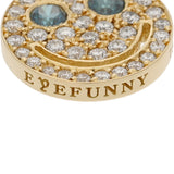 EYEFUNNY アイファニー スマイル ダイヤ ブルーダイヤ レディース K18イエローゴールド YG ペンダントトップ Aランク 中古 銀蔵