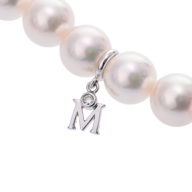 MIKIMOTO ミキモト ザベストオブザベスト パール 約7.5mm-8mm ホワイト系/シルバー レディース Pt1000プラチナ ネックレス Aランク 中古 銀蔵