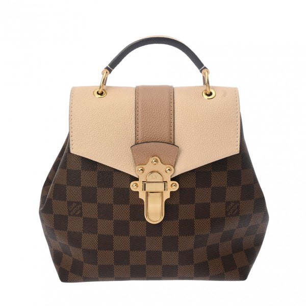 LOUIS VUITTON ルイヴィトン ダミエ クラプトン バックパック  クレーム N42259 レディース ダミエキャンバス リュック・デイパック Aランク 中古 銀蔵