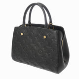 LOUIS VUITTON ルイヴィトン モノグラムアンプラント モンテーニュ BB 2WAY ノワール M41053 レディース レザー ハンドバッグ Aランク 中古 銀蔵