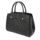 LOUIS VUITTON ルイヴィトン モノグラムアンプラント モンテーニュ BB 2WAY ノワール M41053 レディース レザー ハンドバッグ Aランク 中古 銀蔵