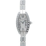 カルティエ ミニトノーラニエール ベゼルダイヤ WJ2004W3 シルバー レディース 腕時計 クォーツ 中古 銀蔵