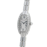 カルティエ ミニトノーラニエール ベゼルダイヤ WJ2004W3 シルバー レディース 腕時計 クォーツ 中古 銀蔵