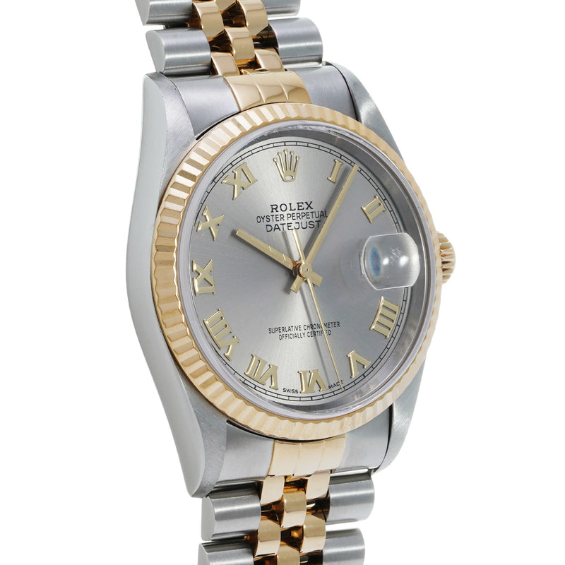 ロレックス デイトジャスト 16233 K番(2001年頃製造) グレー メンズ 腕時計 自動巻き 中古 銀蔵