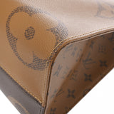 LOUIS VUITTON ルイヴィトン モノグラムリバース オンザゴー MM 新型 ブラウン M45321 レディース モノグラムキャンバス ハンドバッグ Aランク 中古 銀蔵