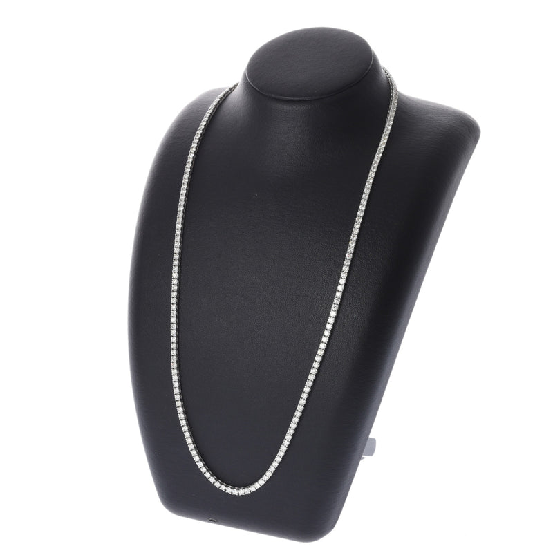 no brand ノーブランド テニスネックレス ダイヤ16.82ct レディース K14ホワイトゴールド WG ネックレス Aランク 中古 銀蔵