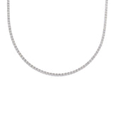 no brand ノーブランド テニスネックレス ダイヤ16.82ct レディース K14ホワイトゴールド WG ネックレス Aランク 中古 銀蔵