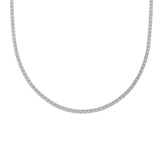 no brand ノーブランド テニスネックレス ダイヤ16.82ct レディース K14ホワイトゴールド WG ネックレス Aランク 中古 銀蔵