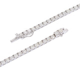 no brand ノーブランド テニスネックレス ダイヤ16.82ct レディース K14ホワイトゴールド WG ネックレス Aランク 中古 銀蔵