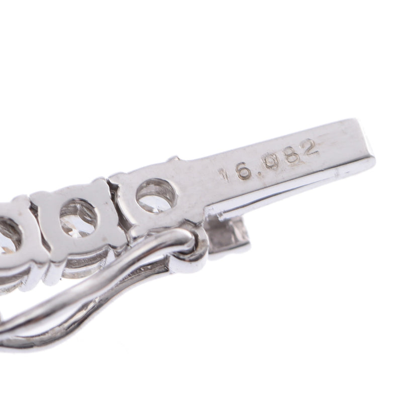 no brand ノーブランド テニスネックレス ダイヤ16.82ct レディース K14ホワイトゴールド WG ネックレス Aランク 中古 銀蔵