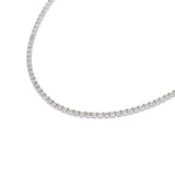 no brand ノーブランド テニスネックレス ダイヤ16.82ct レディース K14ホワイトゴールド WG ネックレス Aランク 中古 銀蔵