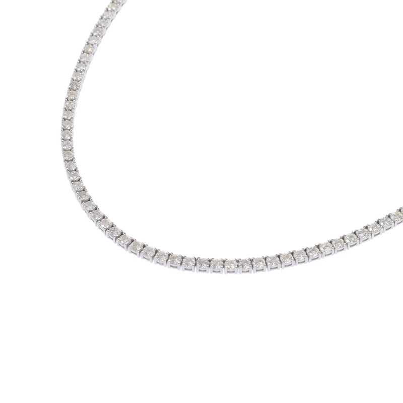 no brand ノーブランド テニスネックレス ダイヤ16.82ct レディース K14ホワイトゴールド WG ネックレス Aランク 中古 銀蔵