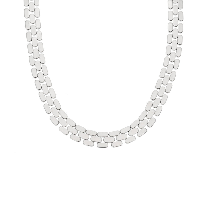 no brand ノーブランド ダイヤ3.27ct 3連デザイン ユニセックス K18ホワイトゴールド WG ネックレス Aランク 中古 銀蔵