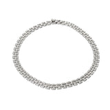 no brand ノーブランド ダイヤ3.27ct 3連デザイン ユニセックス K18ホワイトゴールド WG ネックレス Aランク 中古 銀蔵