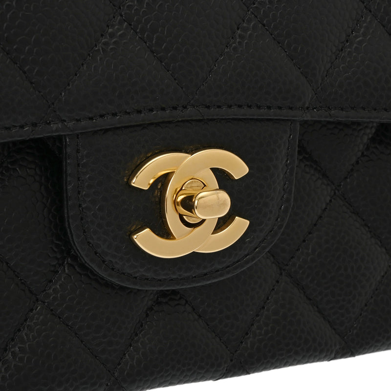 CHANEL シャネル マトラッセ 1.12 クラシックハンドバッグ 25cm ブラック A01112 レディース キャビアスキン ショルダーバッグ Aランク 中古 銀蔵