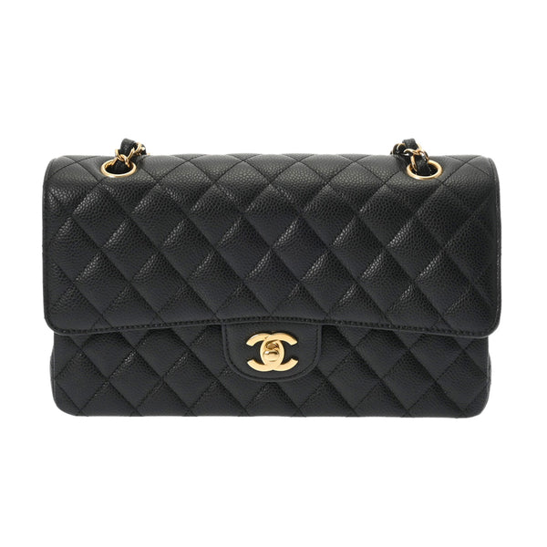 CHANEL シャネル マトラッセ 1.12 クラシックハンドバッグ 25cm ブラック A01112 レディース キャビアスキン ショルダーバッグ Aランク 中古 銀蔵