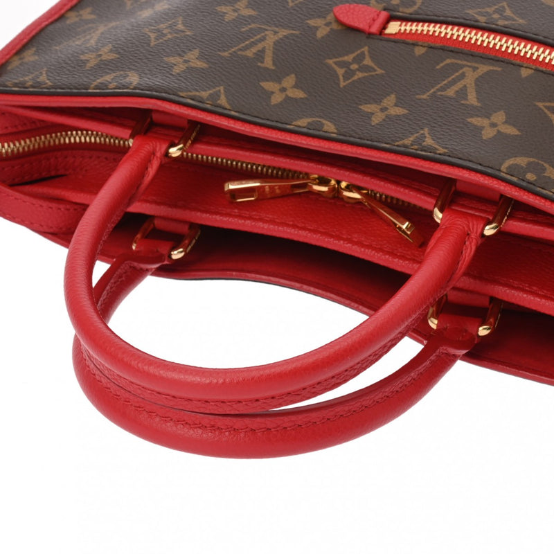 LOUIS VUITTON ルイヴィトン モノグラム ポパンクール PM 2WAY ルージュ M43433 レディース モノグラムキャンバス ハンドバッグ Aランク 中古 銀蔵