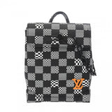 LOUIS VUITTON ルイヴィトン ダミエ ディストーテッド スティーマー XS 黒/白 N60453 メンズ ダミエキャンバス ショルダーバッグ 新同 中古 銀蔵