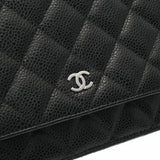 CHANEL シャネル マトラッセ クラシック チェーンウォレット ブラック AP0250 レディース キャビアスキン ショルダーバッグ Aランク 中古 銀蔵