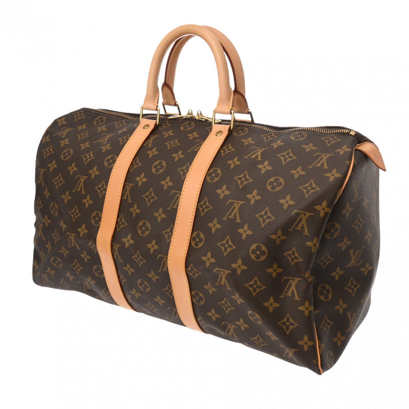 LOUIS VUITTON ルイヴィトン モノグラム キーポル 45 ブラウン M41428 ユニセックス モノグラムキャンバス ボストンバッグ ABランク 中古 銀蔵