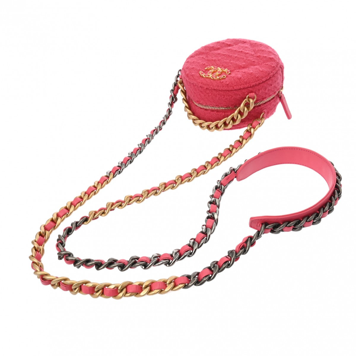 シャネル チェーンショルダー 持ち手チェーン 2WAY 53691 ピンク