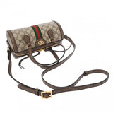 GUCCI グッチ オフィディア スモール ボストンバッグ 2WAYバッグ グレージュ系 602577 レディース PVC レザー ハンドバッグ 新同 中古 銀蔵