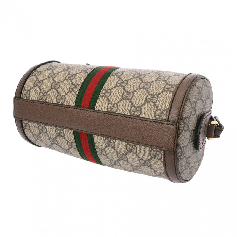 GUCCI グッチ オフィディア スモール ボストンバッグ 2WAYバッグ グレージュ系 602577 レディース PVC レザー ハンドバッグ 新同 中古 銀蔵