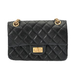 CHANEL シャネル 2.55 ミニハンドバッグ 20cm マトラッセ チェーンショルダー ブラック AS0874 レディース エイジドカーフスキン ショルダーバッグ Aランク 中古 銀蔵