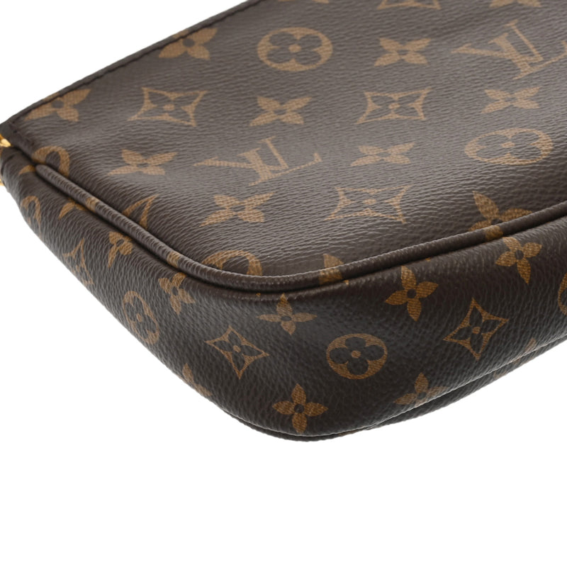 LOUIS VUITTON ルイヴィトン モノグラム ミュルティ ポシェット アクセソワール カーキ M44813 レディース モノグラムキャンバス ショルダーバッグ 新同 中古 銀蔵