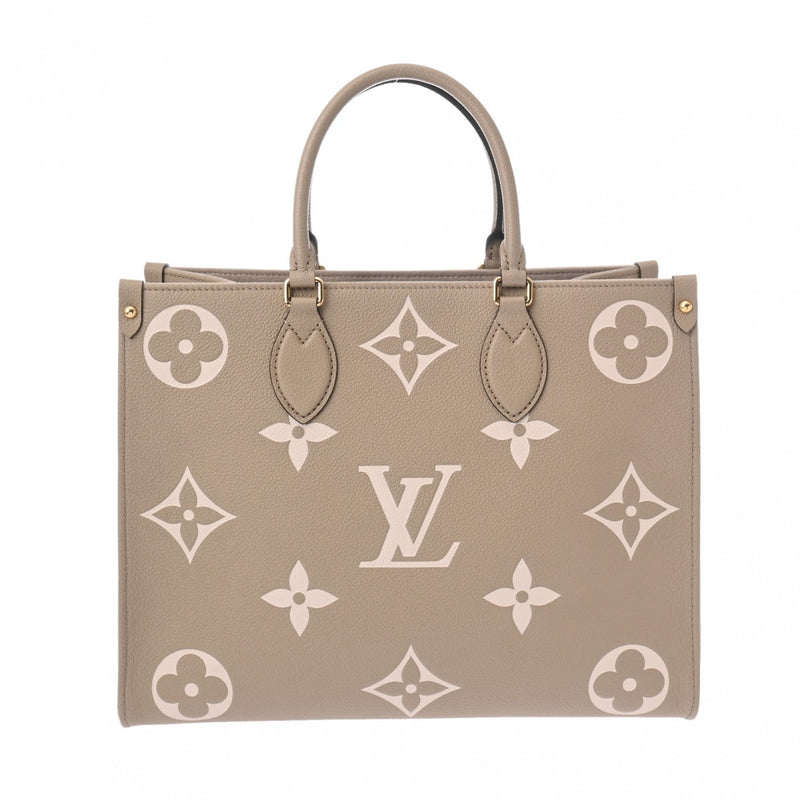 LOUIS VUITTON ルイヴィトン モノグラムアンプラント オンザゴー MM 2WAY トート トゥルトレールクレーム M45494 レディース レザー ハンドバッグ 未使用 銀蔵