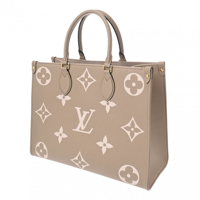 LOUIS VUITTON ルイヴィトン モノグラムアンプラント オンザゴー MM 2WAY トート トゥルトレールクレーム M45494 レディース レザー ハンドバッグ 未使用 銀蔵