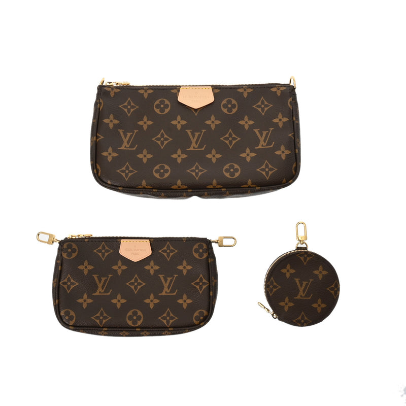 LOUIS VUITTON ルイヴィトン モノグラム ミュルティ ポシェット アクセソワール カーキ M44813 レディース モノグラムキャンバス ショルダーバッグ 未使用 銀蔵