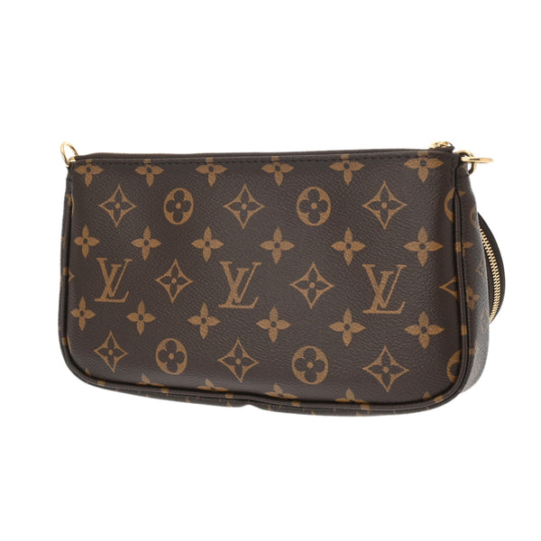 LOUIS VUITTON ルイヴィトン モノグラム ミュルティ ポシェット アクセソワール カーキ M44813 レディース モノグラムキャンバス ショルダーバッグ 未使用 銀蔵