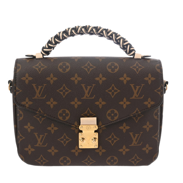 LOUIS VUITTON ルイヴィトン モノグラム ポシェットメティス MM 2WAY ブラウン/アイボリー M45152 レディース モノグラムキャンバス ハンドバッグ ABランク 中古 銀蔵