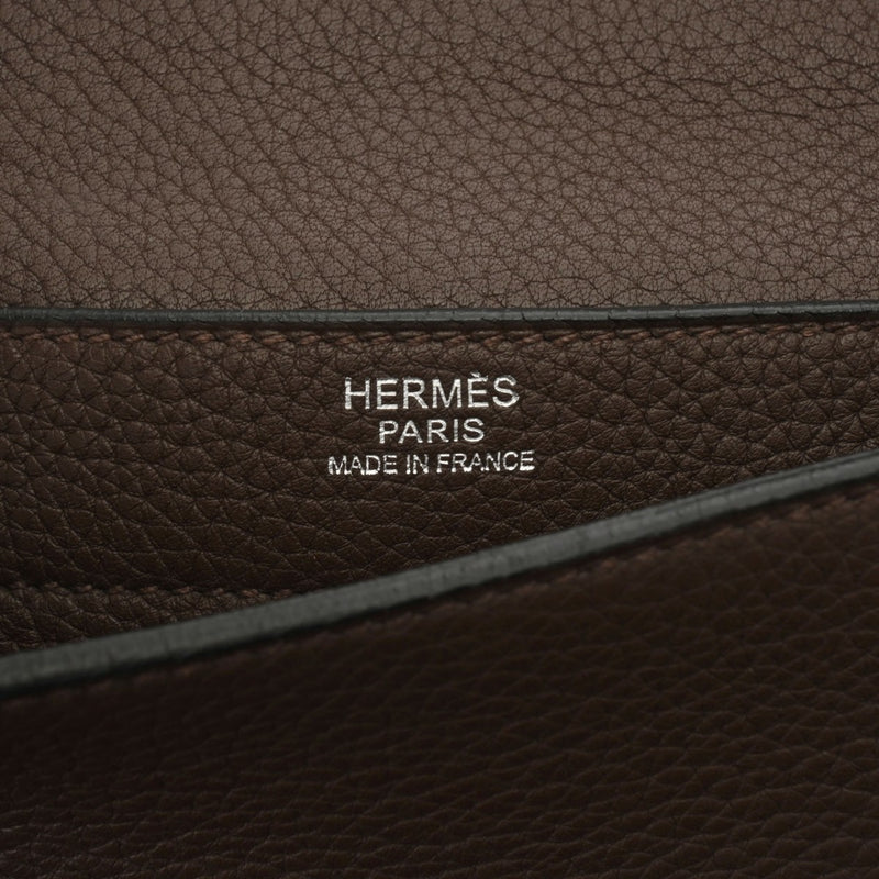 HERMES エルメス サックアデペッシュ27 ハンドバッグ ショコラ □L刻印(2008年頃) メンズ トリヨンクレマンス ビジネスバッグ ABランク 中古 銀蔵