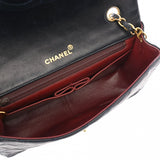 CHANEL シャネル マトラッセ チェーンショルダー 23cm ネイビー レディース ラムスキン ショルダーバッグ Bランク 中古 銀蔵