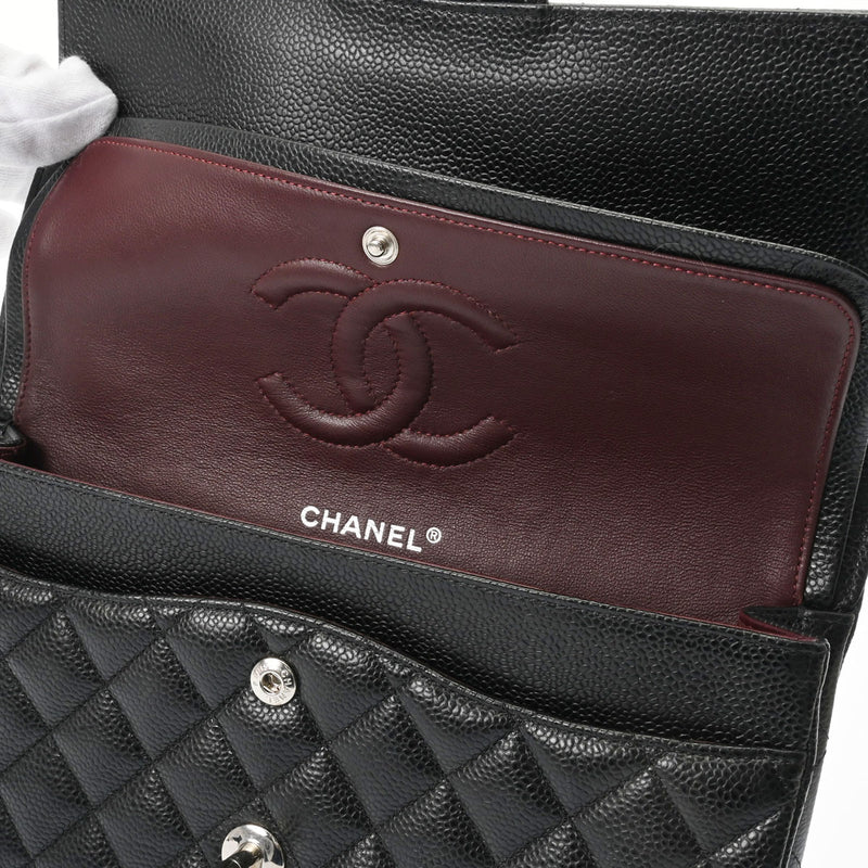 CHANEL シャネル マトラッセ クラシックハンドバッグ 25cm ブラック A01112 レディース キャビアスキン ショルダーバッグ Aランク 中古 銀蔵