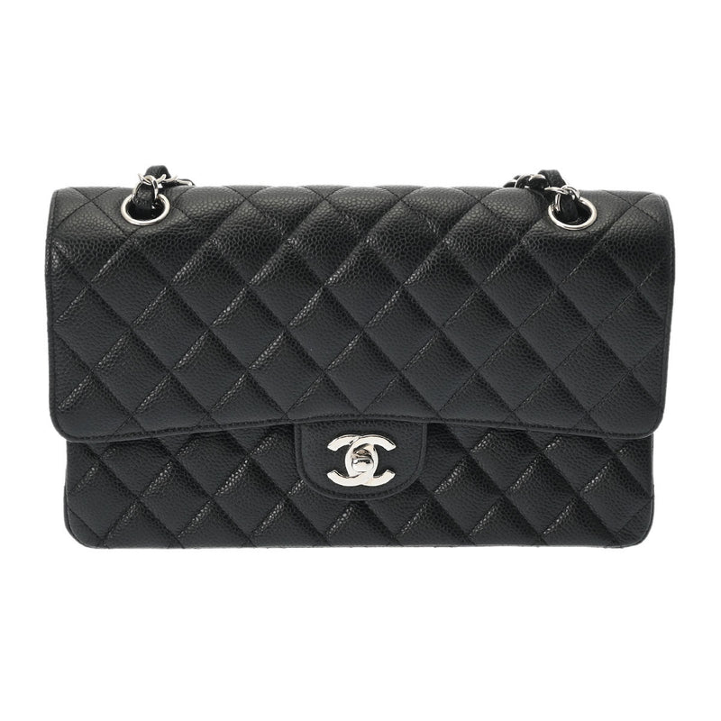 CHANEL シャネル マトラッセ クラシックハンドバッグ 25cm ブラック A01112 レディース キャビアスキン ショルダーバッグ Aランク 中古 銀蔵