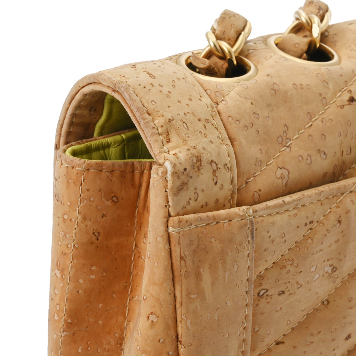 シャネル 2.55 チェーンショルダー コルク ベージュ レディース レザー