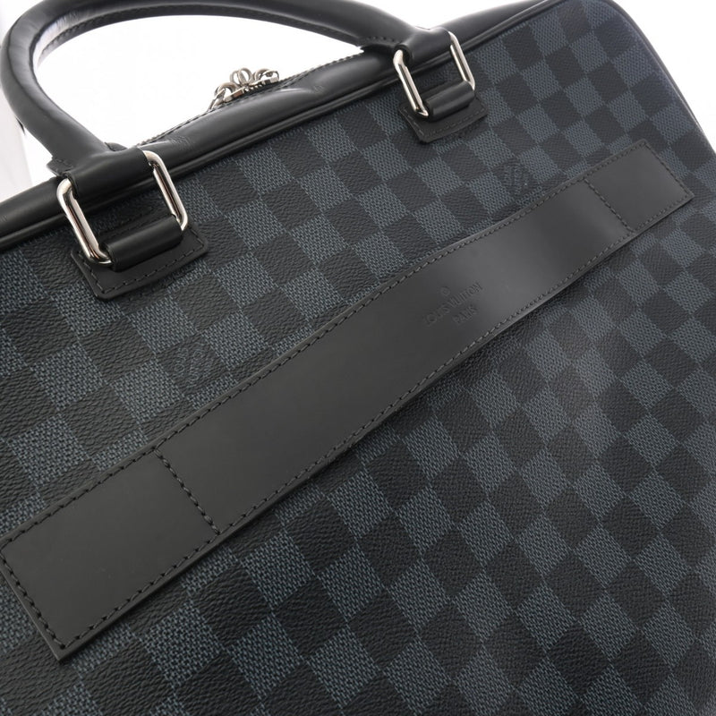 LOUIS VUITTON ルイヴィトン ダミエコバルト ポルトドキュマン ビジネス ネイビー系/黒  N41347 メンズ ダミエキャンバス レザー ビジネスバッグ ABランク 中古 銀蔵