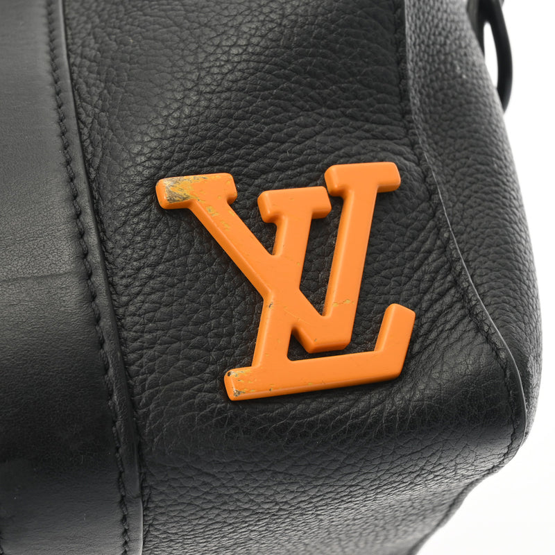 LOUIS VUITTON ルイヴィトン ダミエディストーテッド シティキーポル 黒 M57417 メンズ レザー ボストンバッグ Bランク 中古 銀蔵