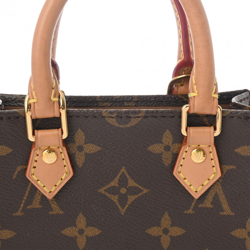 LOUIS VUITTON ルイヴィトン モノグラム プティット サックプラ 旧型 2WAY ブラウン M69442 レディース モノグラムキャンバス ハンドバッグ ABランク 中古 銀蔵